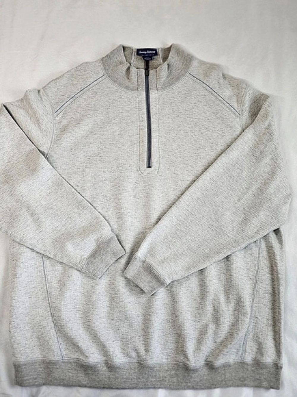 Tommy Bahama Mens Reversible Quarter-Zip Pullover Casual Travel Winter